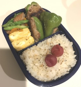 ピーマン肉詰め弁当