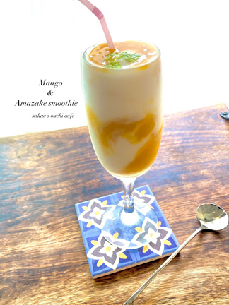 マンゴースフレチーズケーキ&マンゴーと甘酒のスムージー