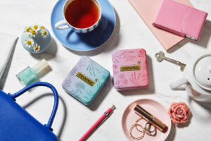 ティー ポケット缶（ピンク／ブルー）