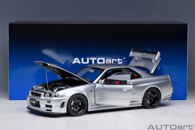 オートアート社製 「NISMO R34 GT-R Z-tune シルバー」精巧な1/18スケールモデルがCAMSHOP.JPに登場!