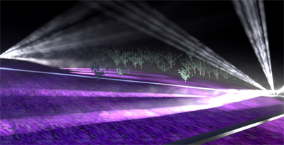【北海道滝上町】夜の芝ざくらが光に染まる夜間イルミネーション　「TAKINOUE PINK AURORA」5月21日(木)より開催