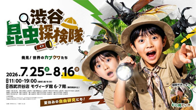 渋谷で日中から「夜の昆虫観察」ができる体験型昆虫展を開催700体以上の昆虫が大集合！夏休みの自由研究もサポート